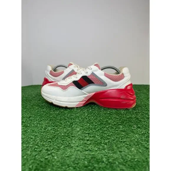 Gucci Rhyton White Red Pink 645771 2h060 9149 SZ 38 - Picture 4 of 11